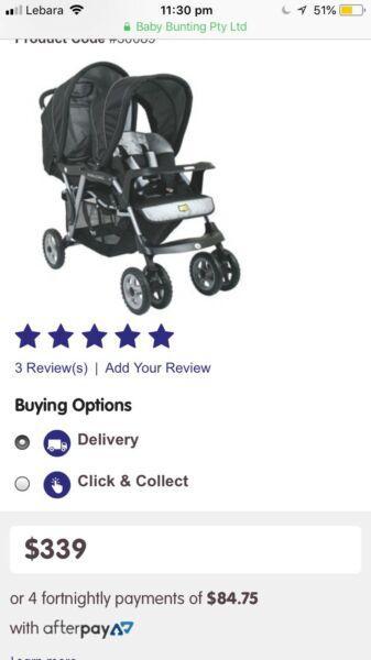 Near new Vee Bee Doubletake Stroller Suitable for family with 2 child