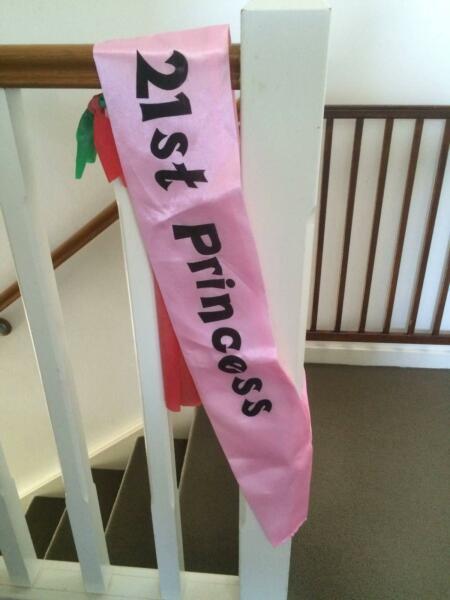21st Princess Birthday party ribbon