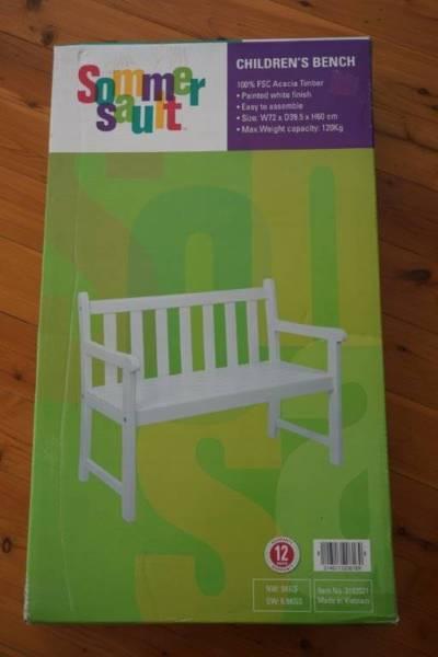 CHILDRENS SEAT BENCH OUTDOOR CHAIR FURNITURE
