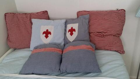 Coordinated Set of 6 cushions for kid's room nursery