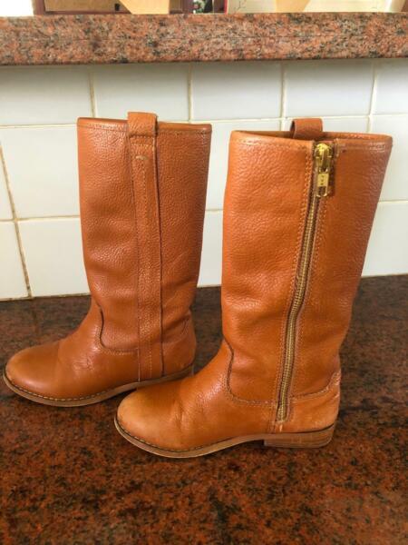 Country Road Girls Tan Leather boots- Size 27
