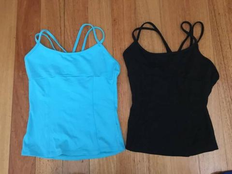 Bloch double cross girls dance camis, child large, good condition