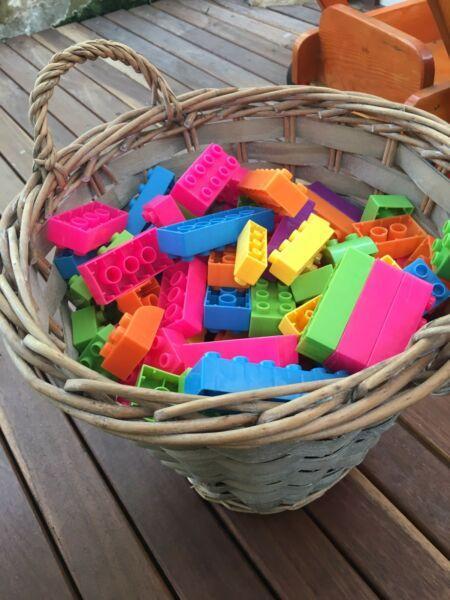 Assorted large Lego-type blocks