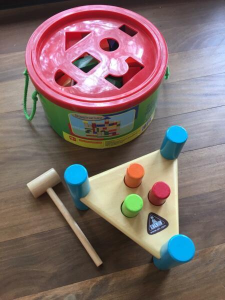 Wooden Toys Block Set and Tools