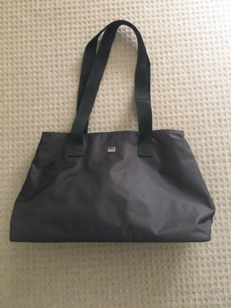 Black Nylon Oroton Baby Bag with change mat
