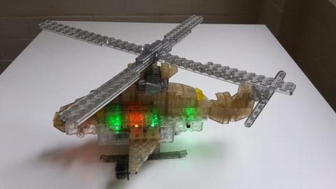 Lego style helicopter, Laser Pegs 81012