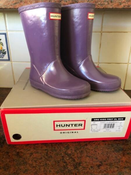 Hunter Girls Original Wellington boots Size UK 10