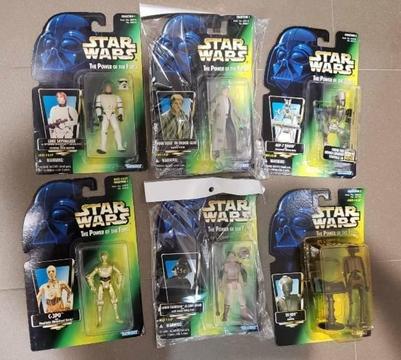6 Star wars Kenner The Power of Force 3inch action figures