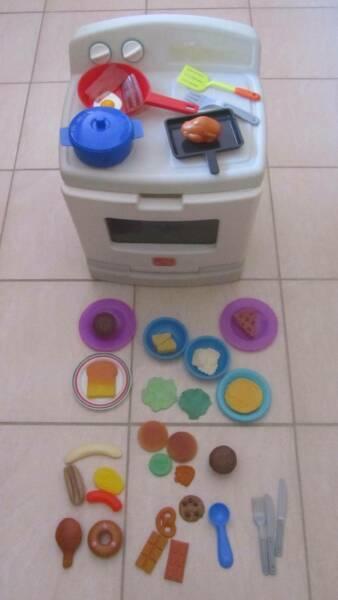 Step2 Toy Stove Oven w/ 40 Utensils Play Food Accessories