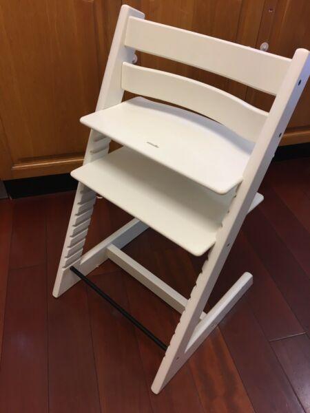 Stokke white Tripp trapp baby high chair good condition