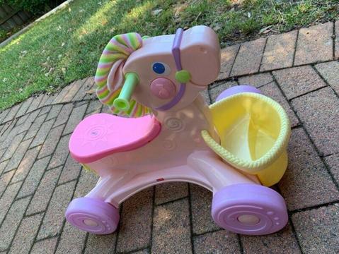 Fisher Price Toddler Pink Pony/Horse Ride-on