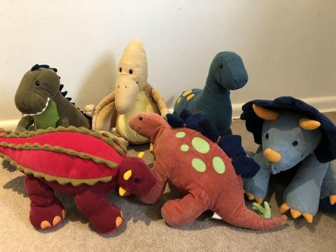Dinosaur soft toy family