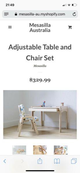Mesasilla AdjustableTable and Chair set