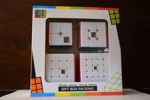 MoYu stickerless cube gift box four cubes (2x2 3x3 4x4 5x5)