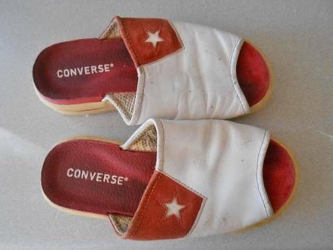 Vint. Converse All Stars unisex leather slides shoes size 36 or 4