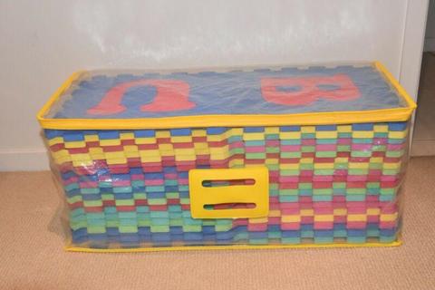 Foam play puzzle alphabet and numbers in carry bag