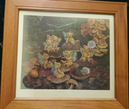 Children's Framed Teddy Bear Print