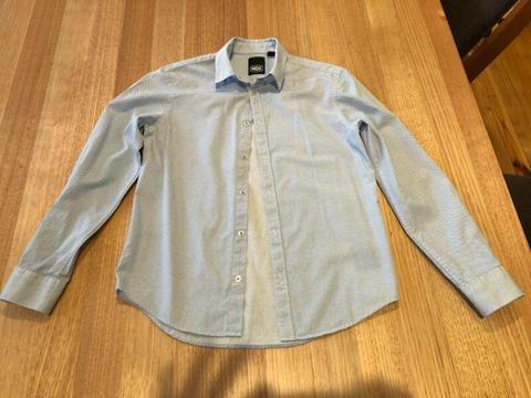 Indie Boys Blue Long Sleeve Collared Shirt