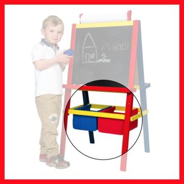 Kids Easel Storage Drawers with wooden holder sticks
