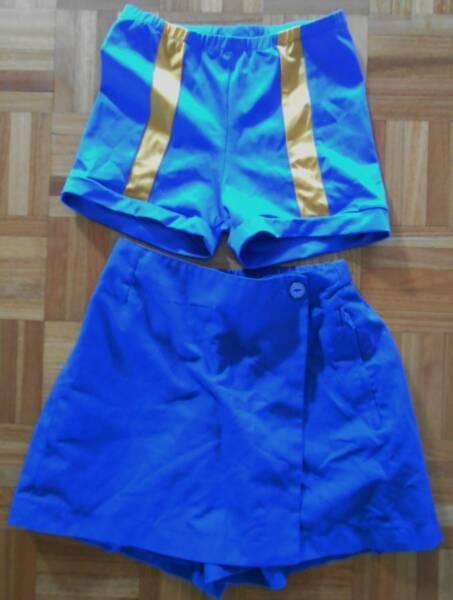 Girls blue Sports Shorts size 12 and Skort size 8 $5 each