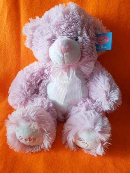 NEW Pink Teddy Bear for Newborn Baby Girl Gift