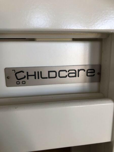 Childcare white timber Cot and Mattress