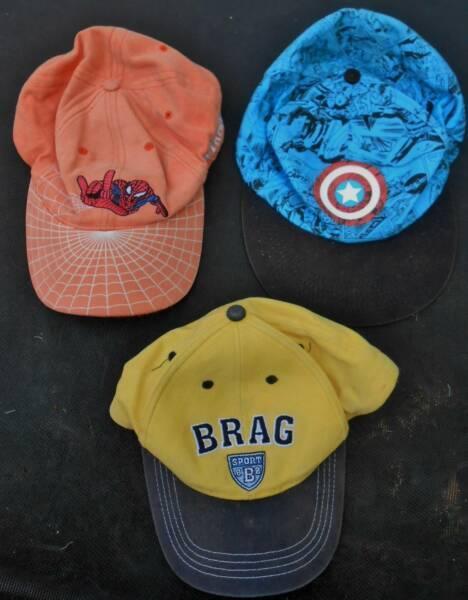 Childrens adjustable caps hats from $2 Captain America Spiderman