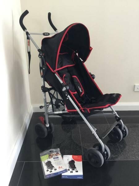 Quick Stroller Pram Mothers Choice free Raincover.Newborn-17kg