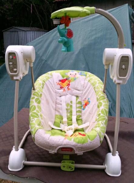 Fisher Price Rainforest Open Top Take Along Swing - $25