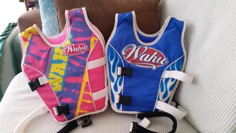 Wahu swimming vests - size S - $5 ea