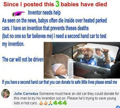 save a baby in hot car