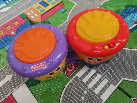 Fisher Price Bongo Drum and Snail toys，projecting night light