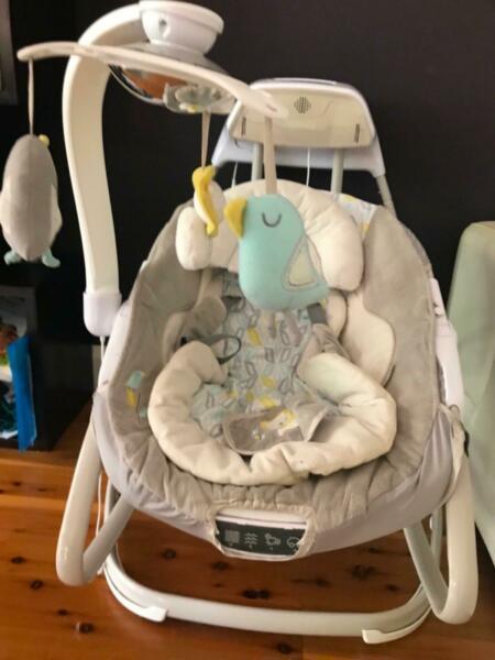 Ingenuity smartsize 2-in -1 soothing rocker and swing