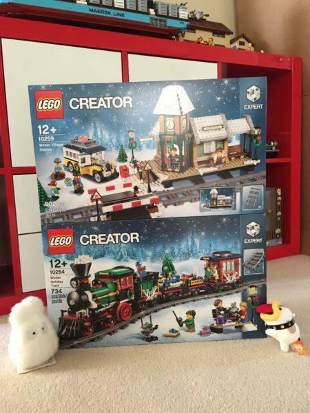 Lego 10254 Winter Holiday Train 10259 Winter Train Station Sealed