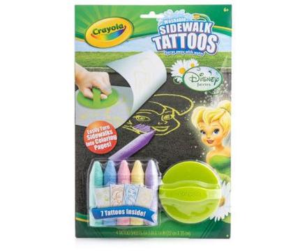 Crayola Disney Fairies Washable Sidewalk Tattoos with 7 Stencils