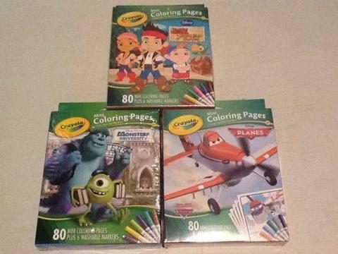 Crayola Mini Coloring Pages-Jake Neverland Pirates-Planes-Monster