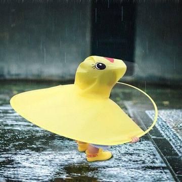 Creative Funny Yellow Duck Reusable Raincoat Waterproof