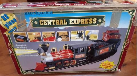 22 piece Central Express Rio Grande battery operate Toy Train Set