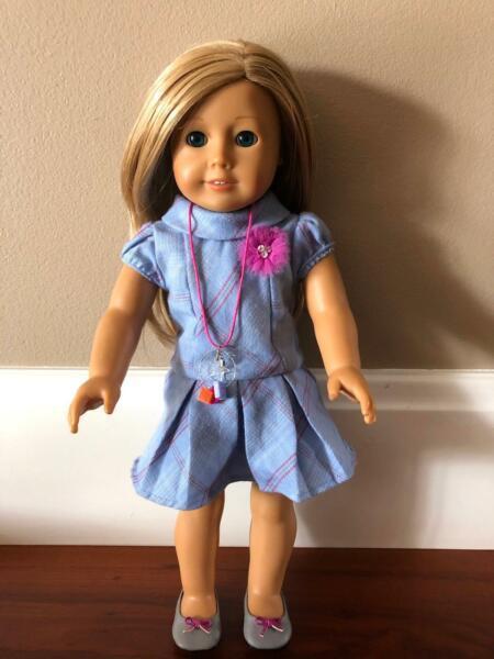 American Girl Doll- Custom Made Blue eyes, long blonde hair