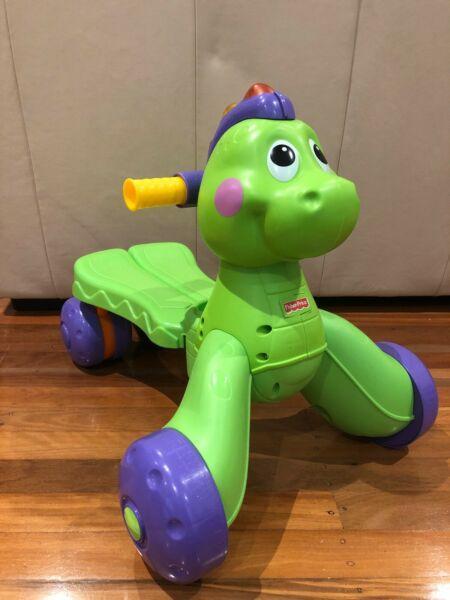 Children's Fisher-Price Dinosaur Musical Walker and Ride-On