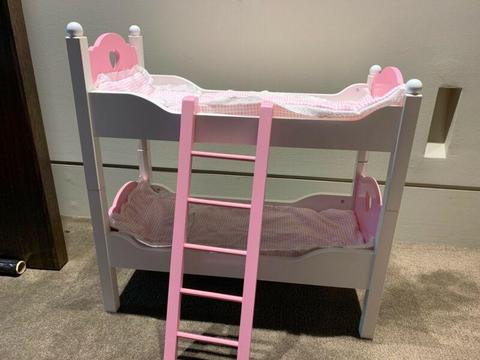 WOODEN DOLL BUNK BEDS
