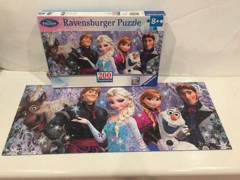 6 jigsaw puzzles. Ravensburger etc. Frozen. Dinosaurs. Barbie