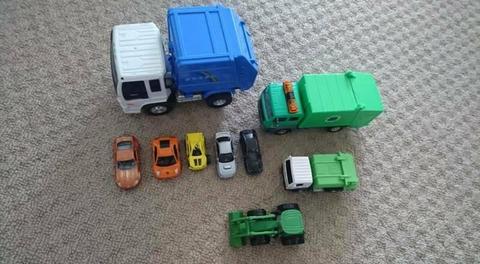 Toy trucks 4 for $5 and other 5 small cars for FREE