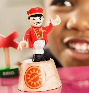 BRIO Figure - Circus Manager with Wooden Plato #33829 (Brand New)