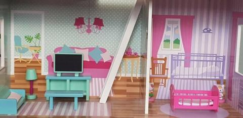 Kids doll house and kitchen set