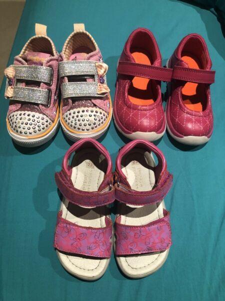 Girls shoes size 23 Skechers, Clarks and Papaya