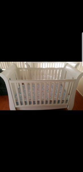 Baby cot and change table