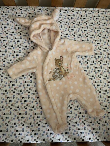 Fleece zip up onesie - Bambi design