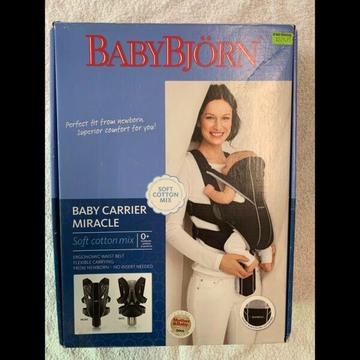 Baby Bjorn baby carrier miracle soft cotton from newborn