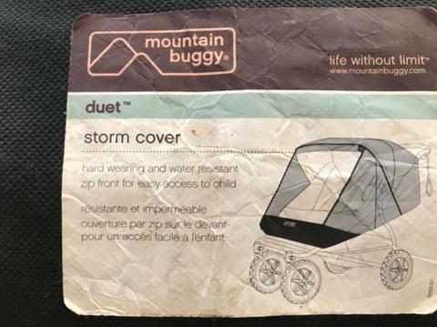Mountain Buggy Duet storm cover fot pram
